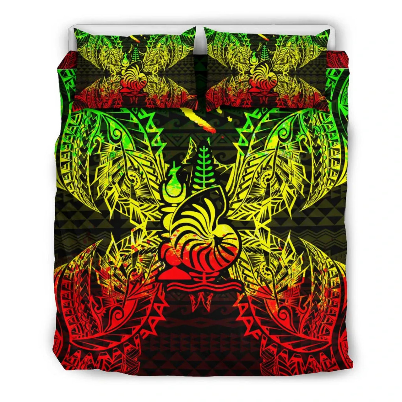 New Caledonia Duvet Cover Set - Special Grunge Flag 4