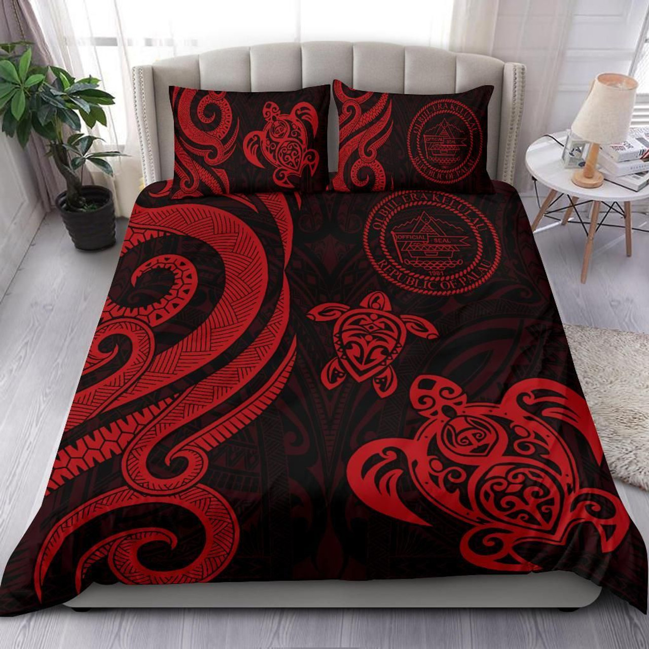 Nauru Bedding Set - Gold Tentacle Turtle 5