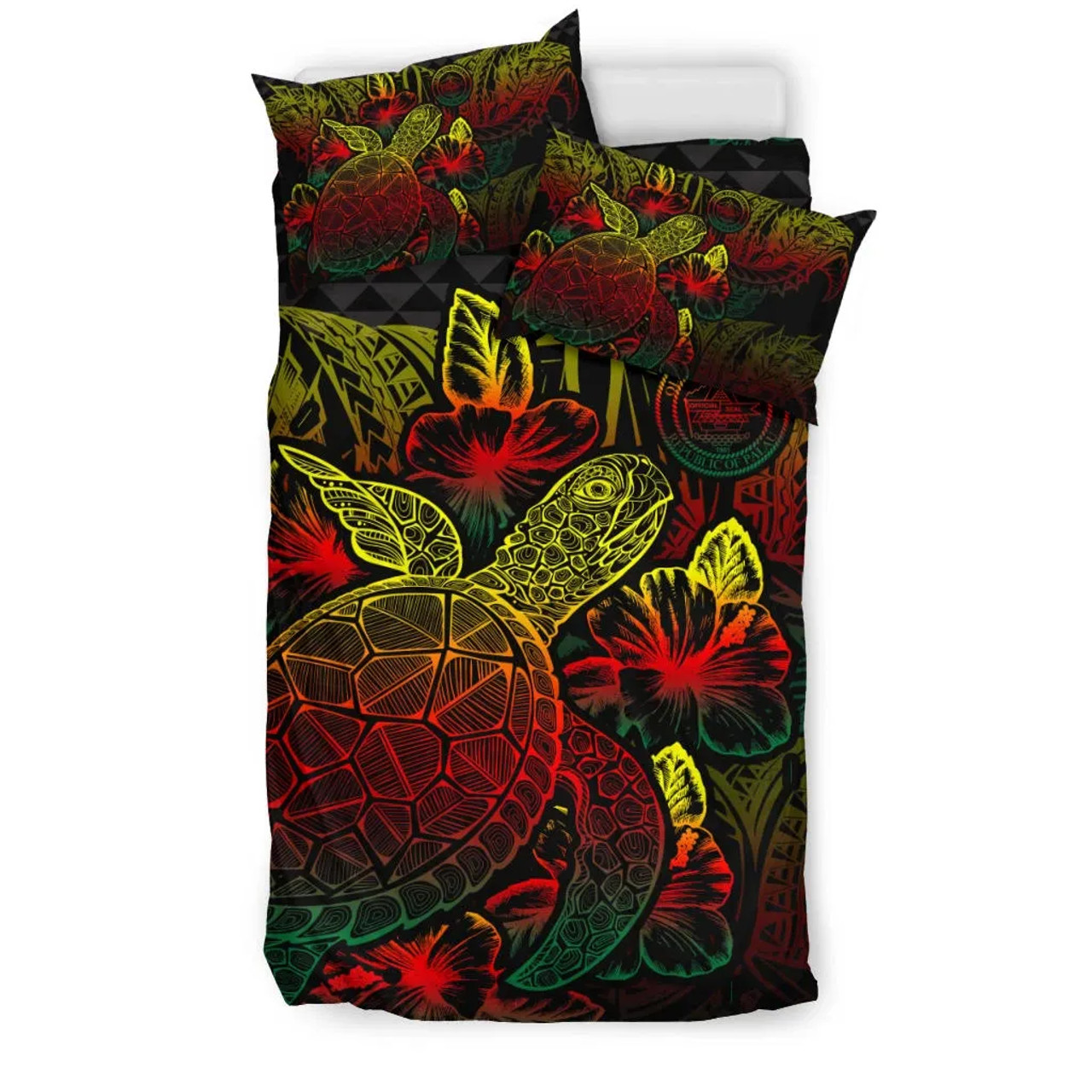 Polynesian Bedding Set - Palau Duvet Cover Set Reggae Color 3