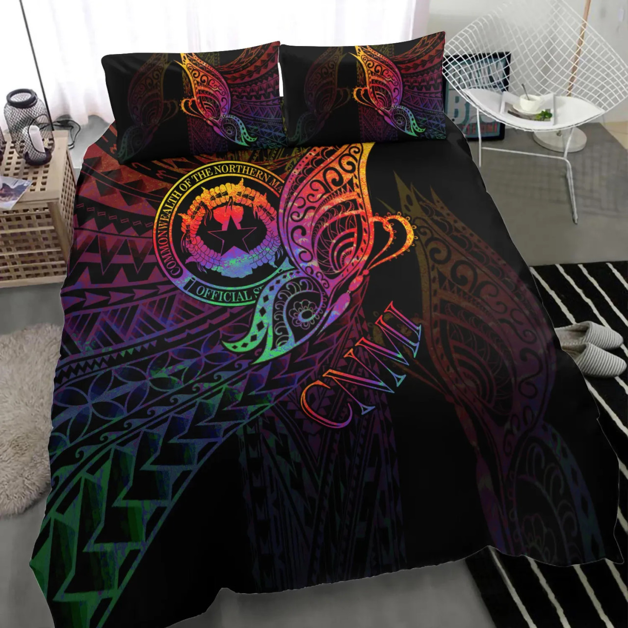 French Polynesia Bedding Set - Butterfly Polynesian Style 6