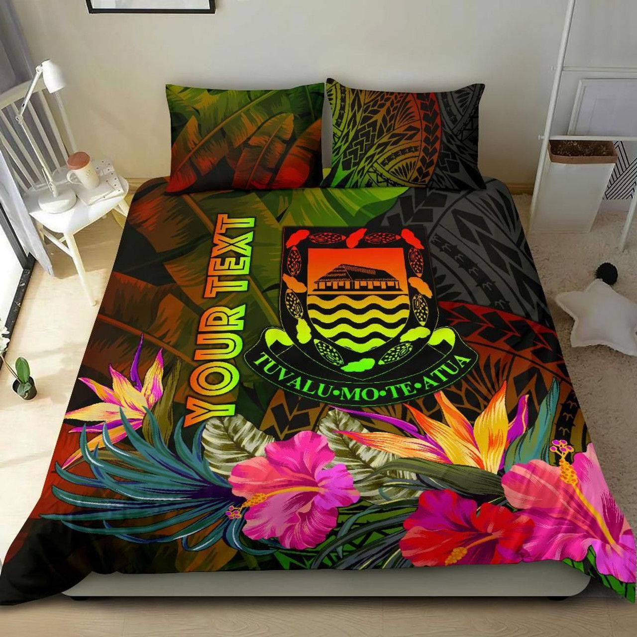 Vanuatu Polynesian Personalised Bedding Set - Legend Of Vanuatu (Reggae) 5