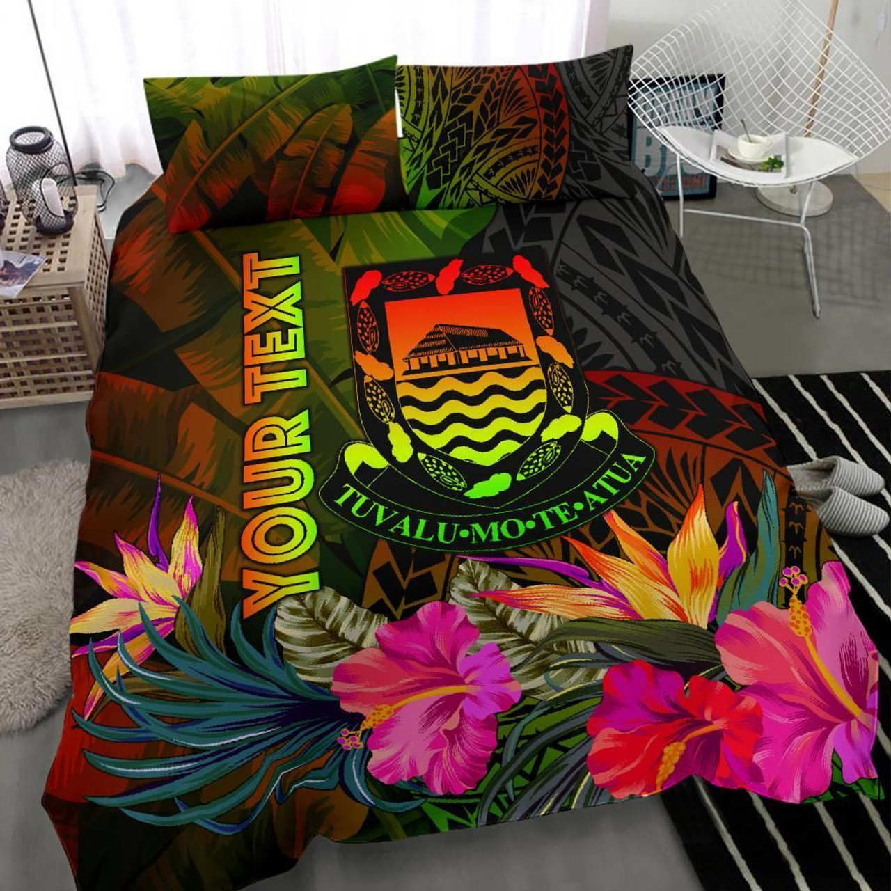 Vanuatu Polynesian Personalised Bedding Set - Legend Of Vanuatu (Reggae) 6