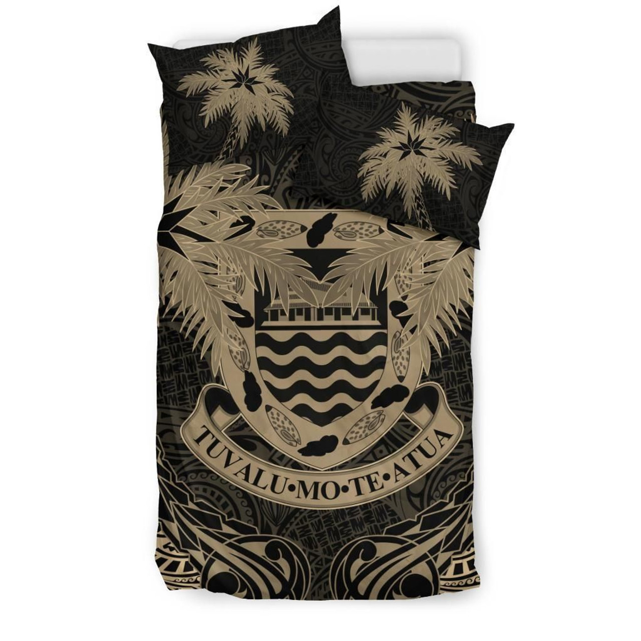 Tuvalu Duvet Cover Set - Tuvalu Coat Of Arms Coconut (Duvet Cover) 3