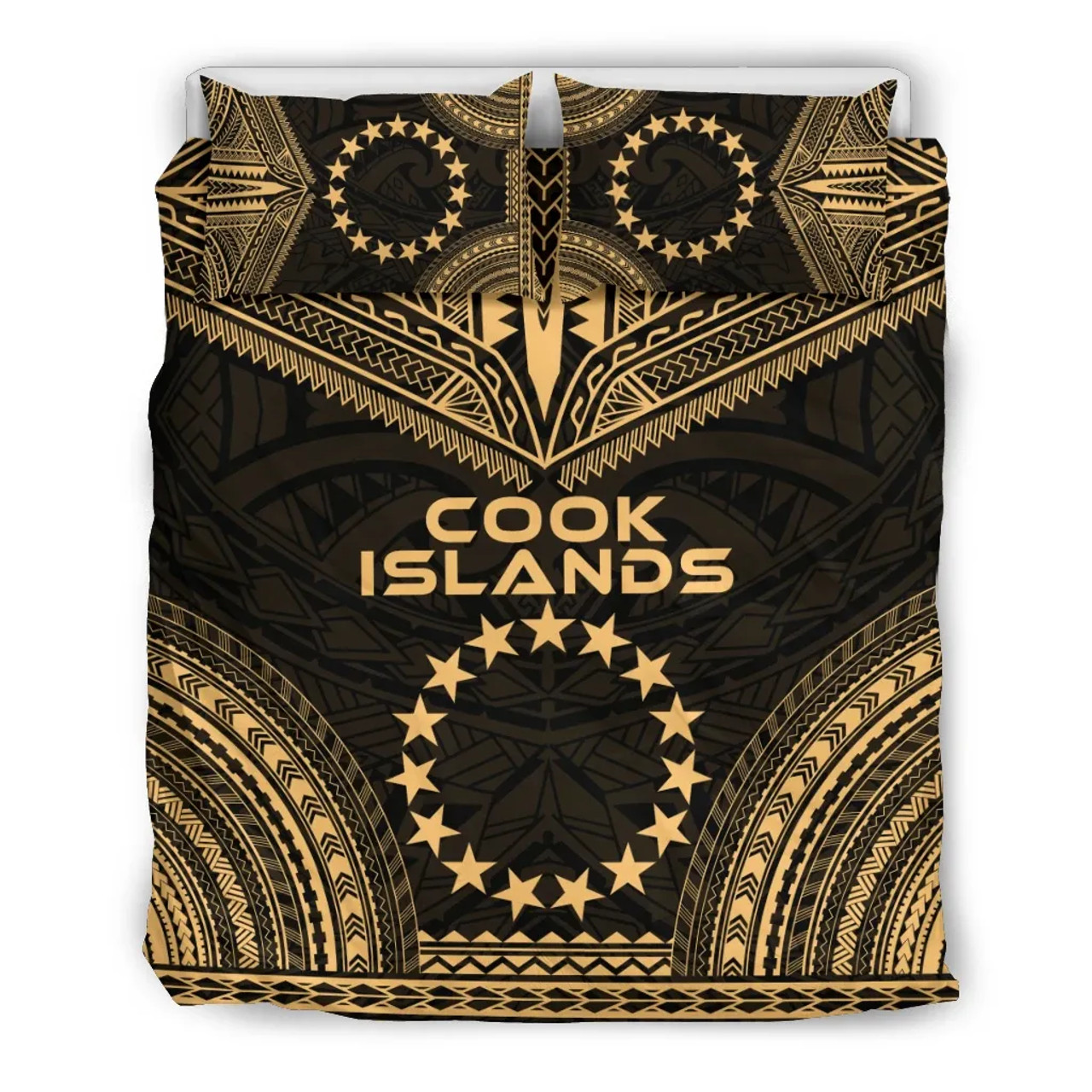 Cook Islands Polynesian Chief Duvet Cover Set - Gold Version 1