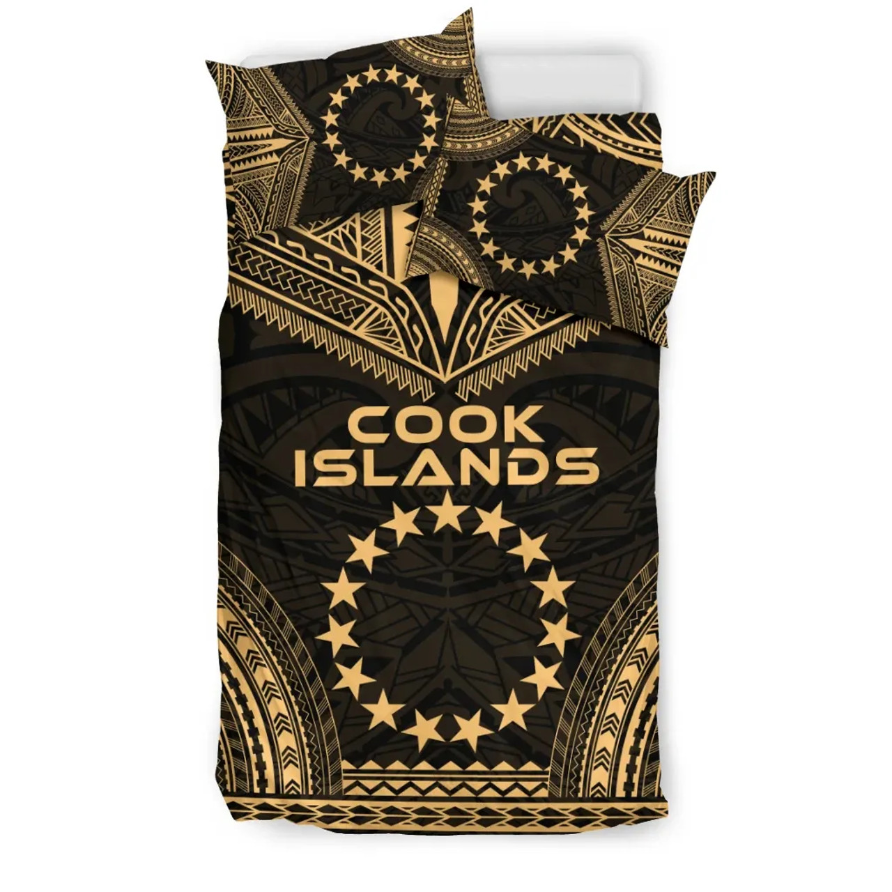 Cook Islands Polynesian Chief Duvet Cover Set - Gold Version 2