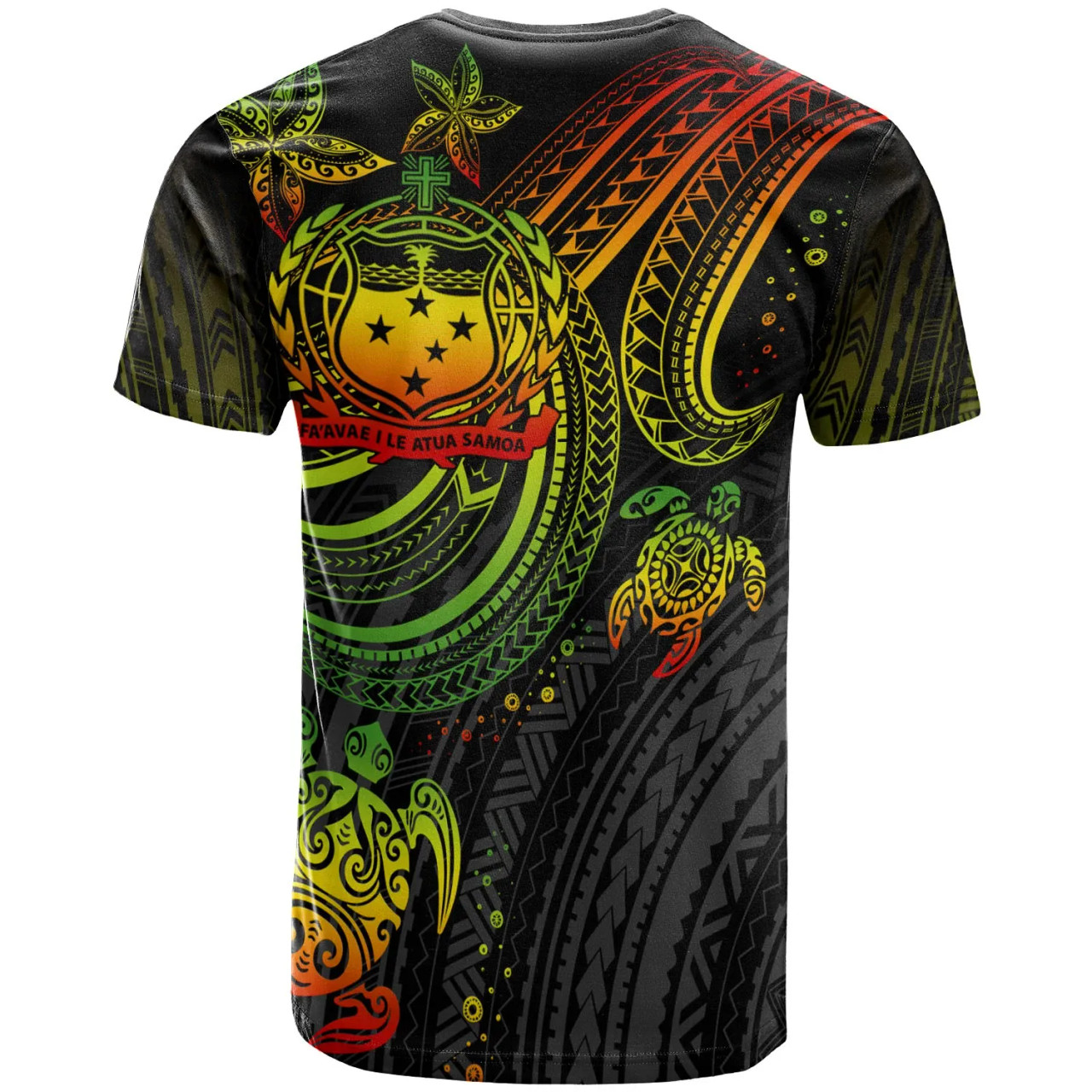 Samoa Custom Personalised T-shirt - Reggae Turtle 2