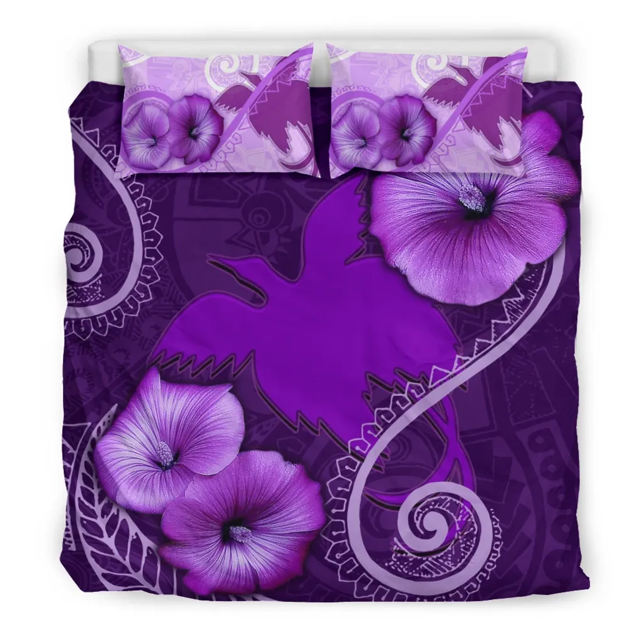 Papua New Guinea Hibiscus Purple Duvet Cover Set 1