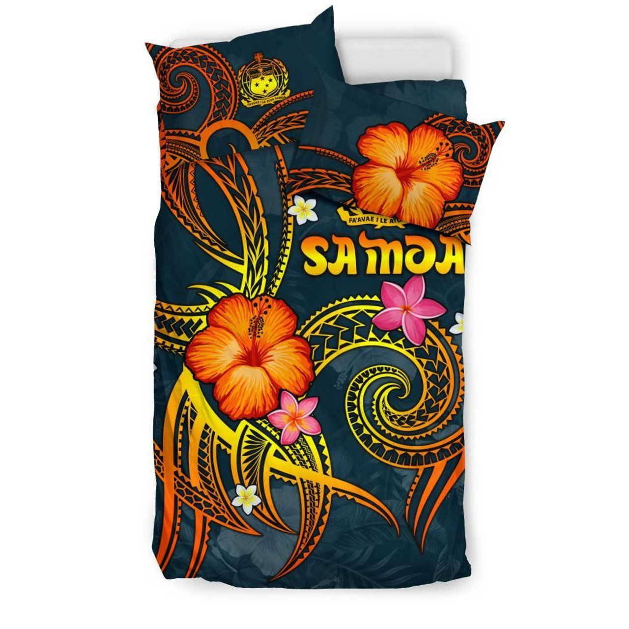 Polynesian Hawaii Bedding Set - Legend Of Samoa (Blue) 2