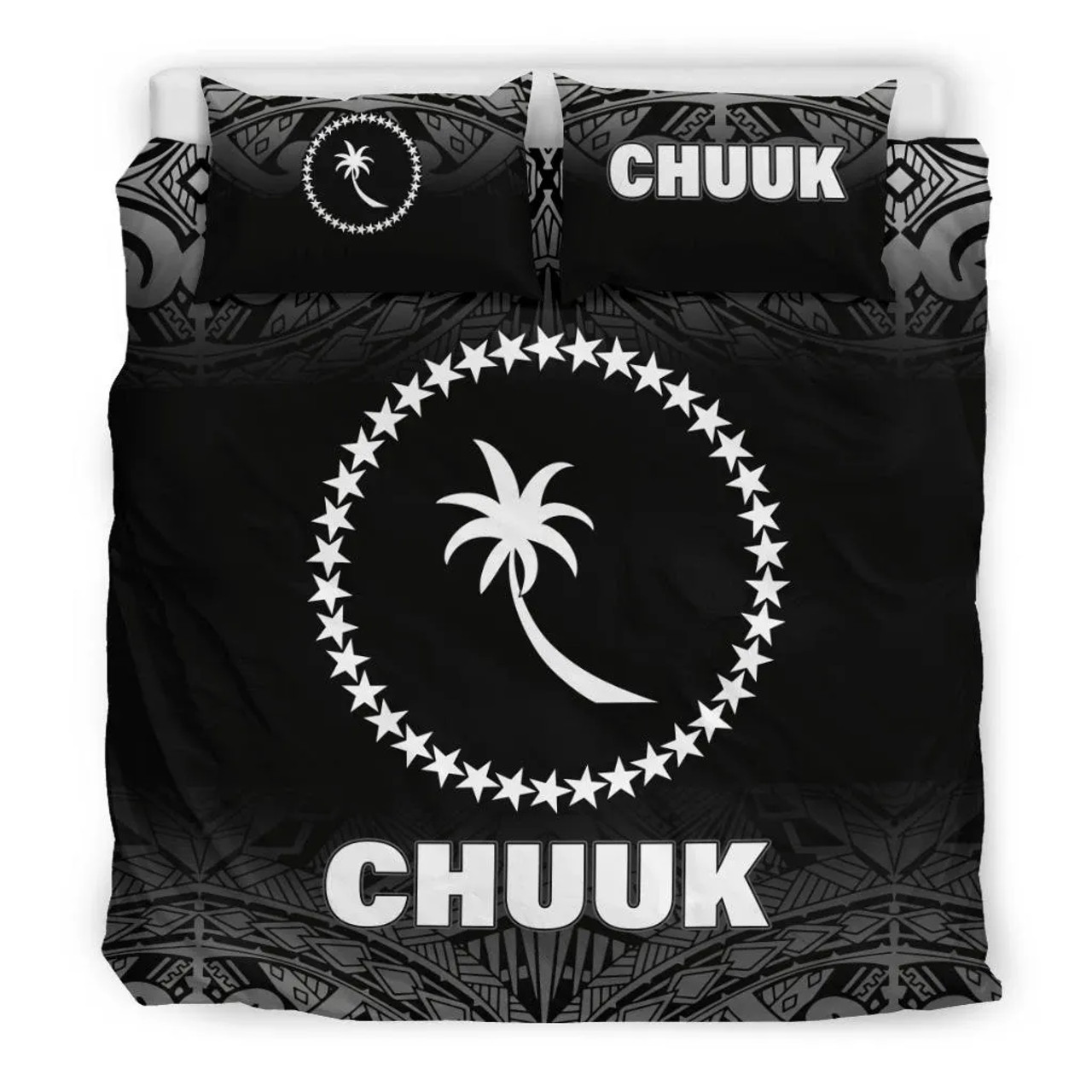 Chuuk Duvet Cover Set - Black Fog Style 1