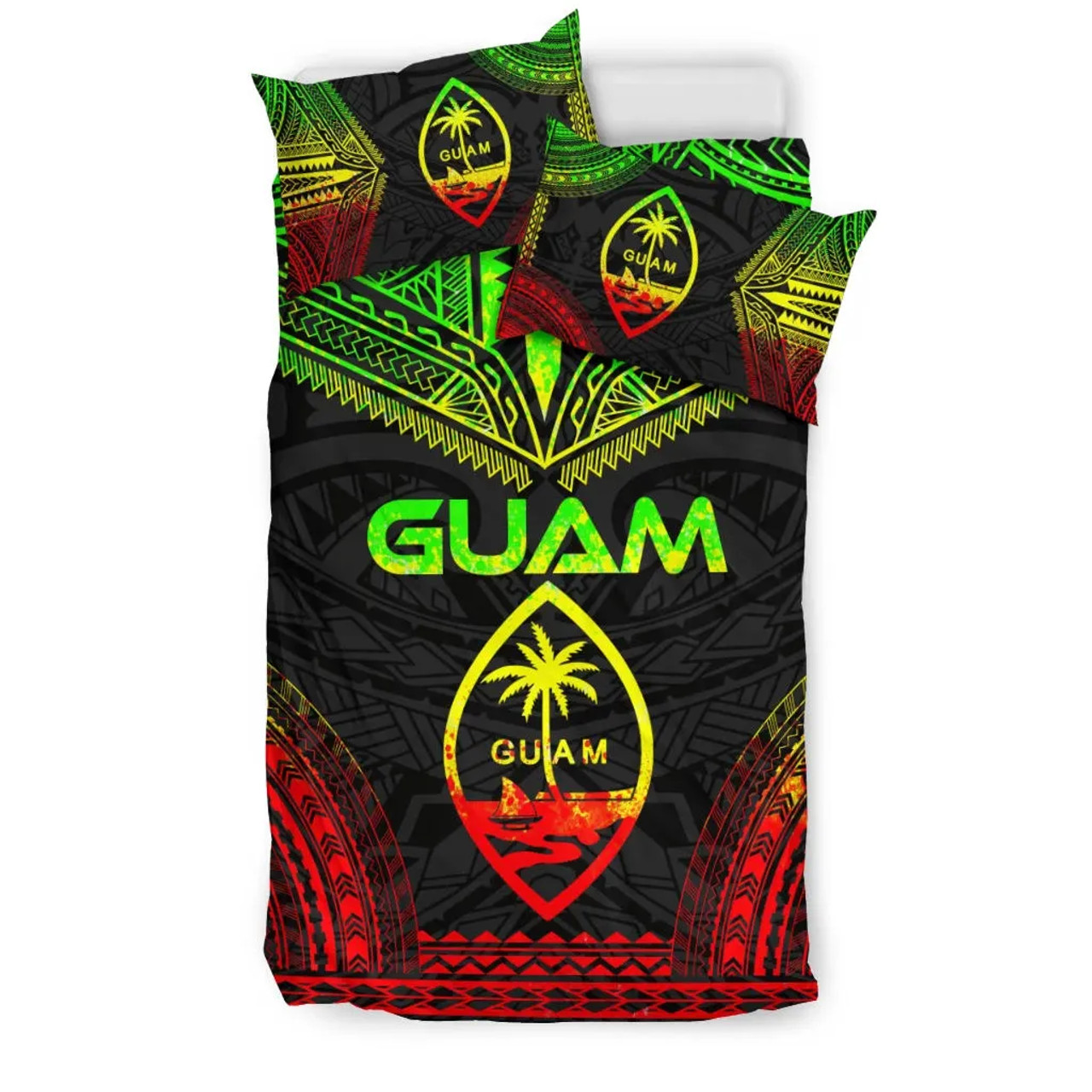 Guam Polynesian Chief Duvet Cover Set - Reggae Version 2