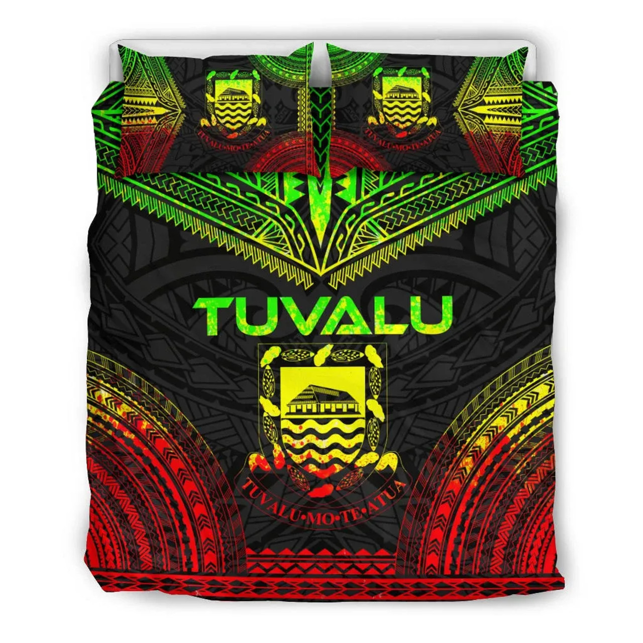 Tuvalu Polynesian Chief Duvet Cover Set - Reggae Version 1