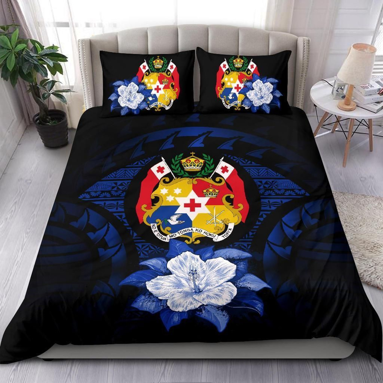 Vanuatu Duvet Cover Set - Vanuatu Coat Of Arms Blue 5