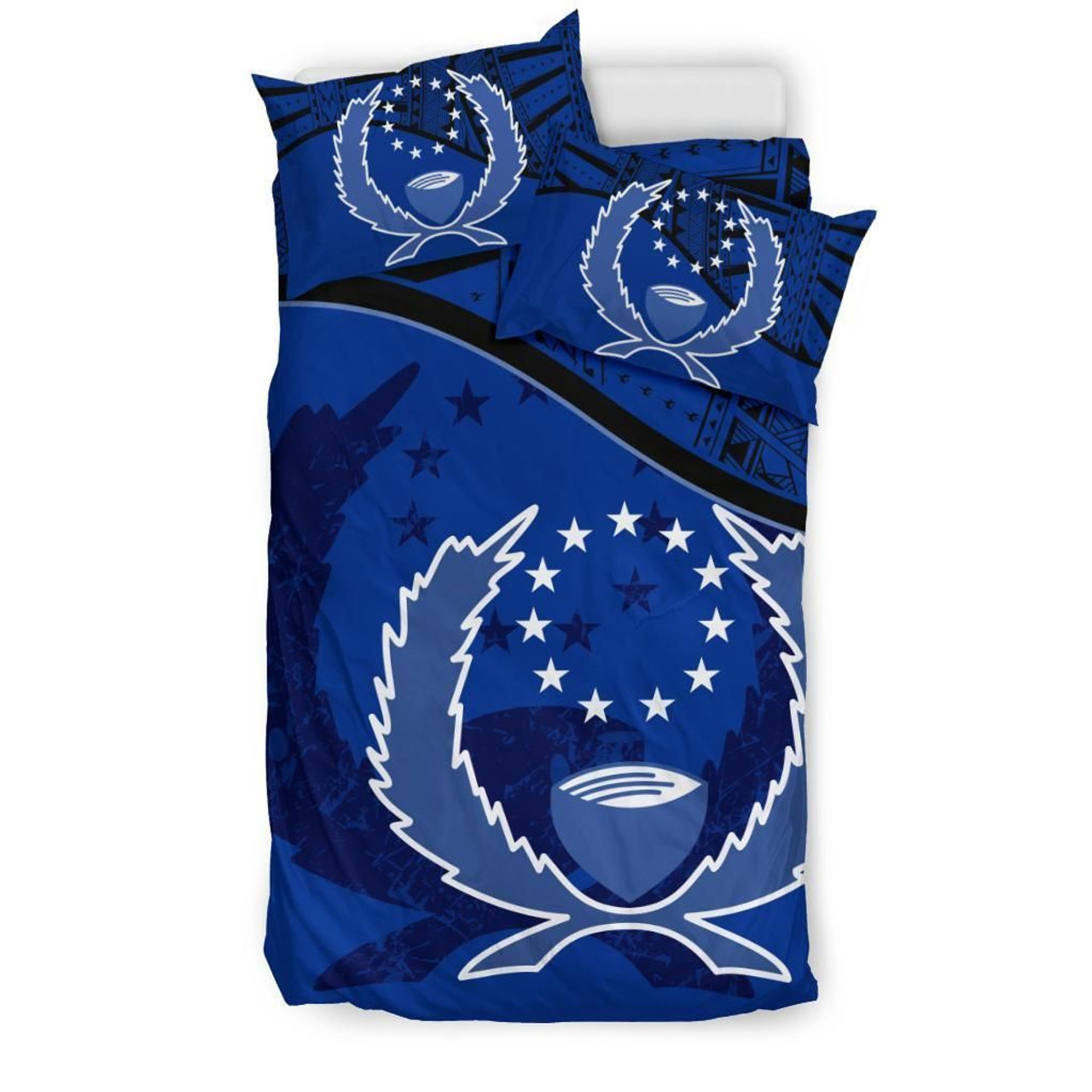 Pohnpei Duvet Cover Set - Pohnpei Flag Dark Blue 3