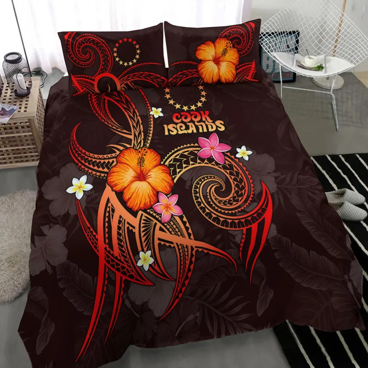 Polynesian Bedding Set - Yap Duvet Cover Set Gold Color Front 6