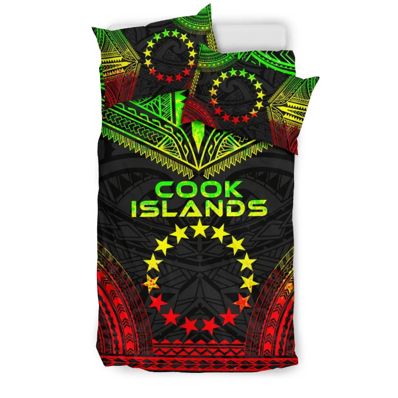 Cook Islands Polynesian Chief Duvet Cover Set - Reggae Version 2