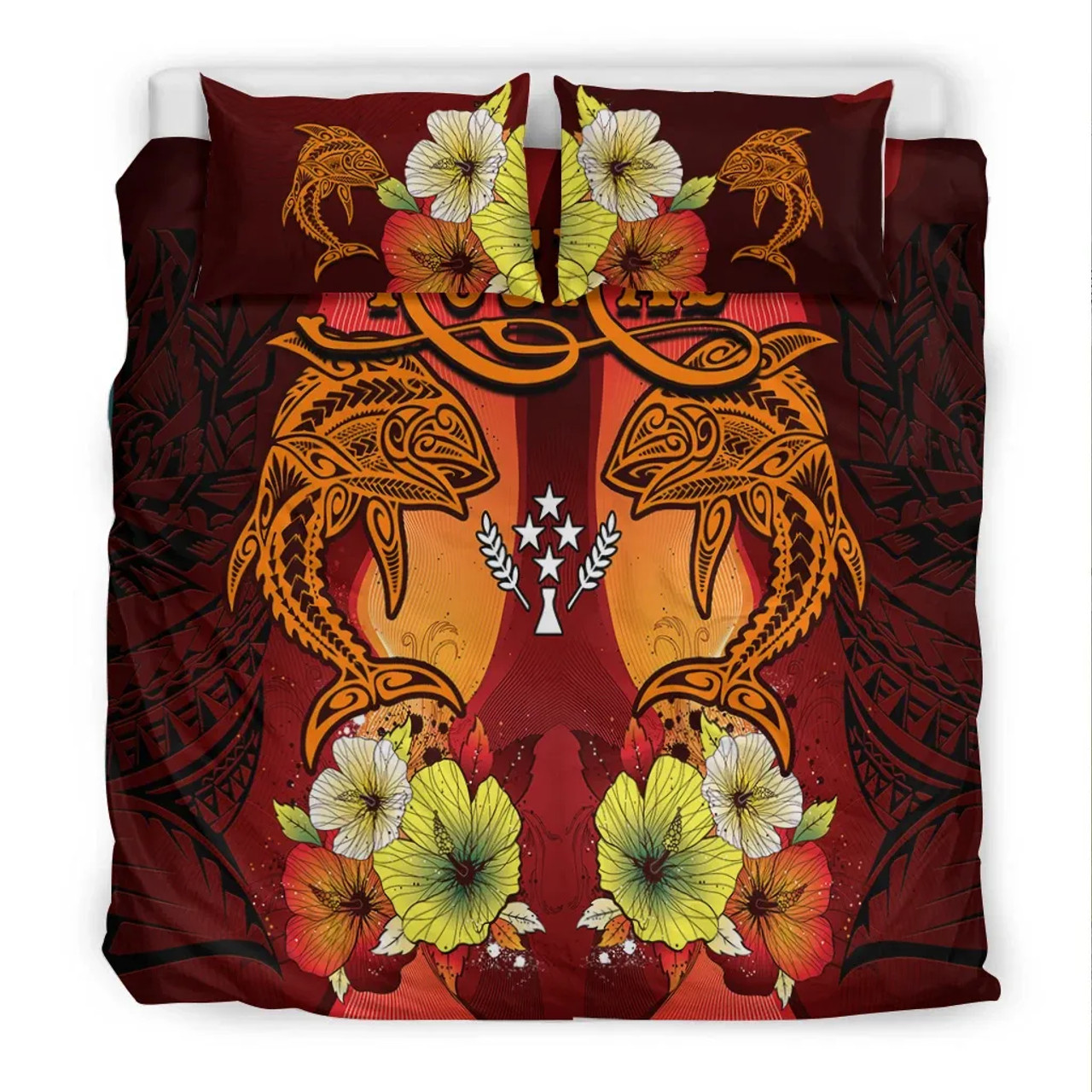 Tahiti Custom Personalised Bedding Set - Turtle Plumeria (Gold) 5