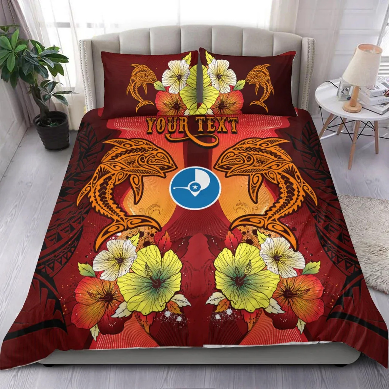 Yap Custom Personalised Bedding Sets - Tribal Tuna Fish 2