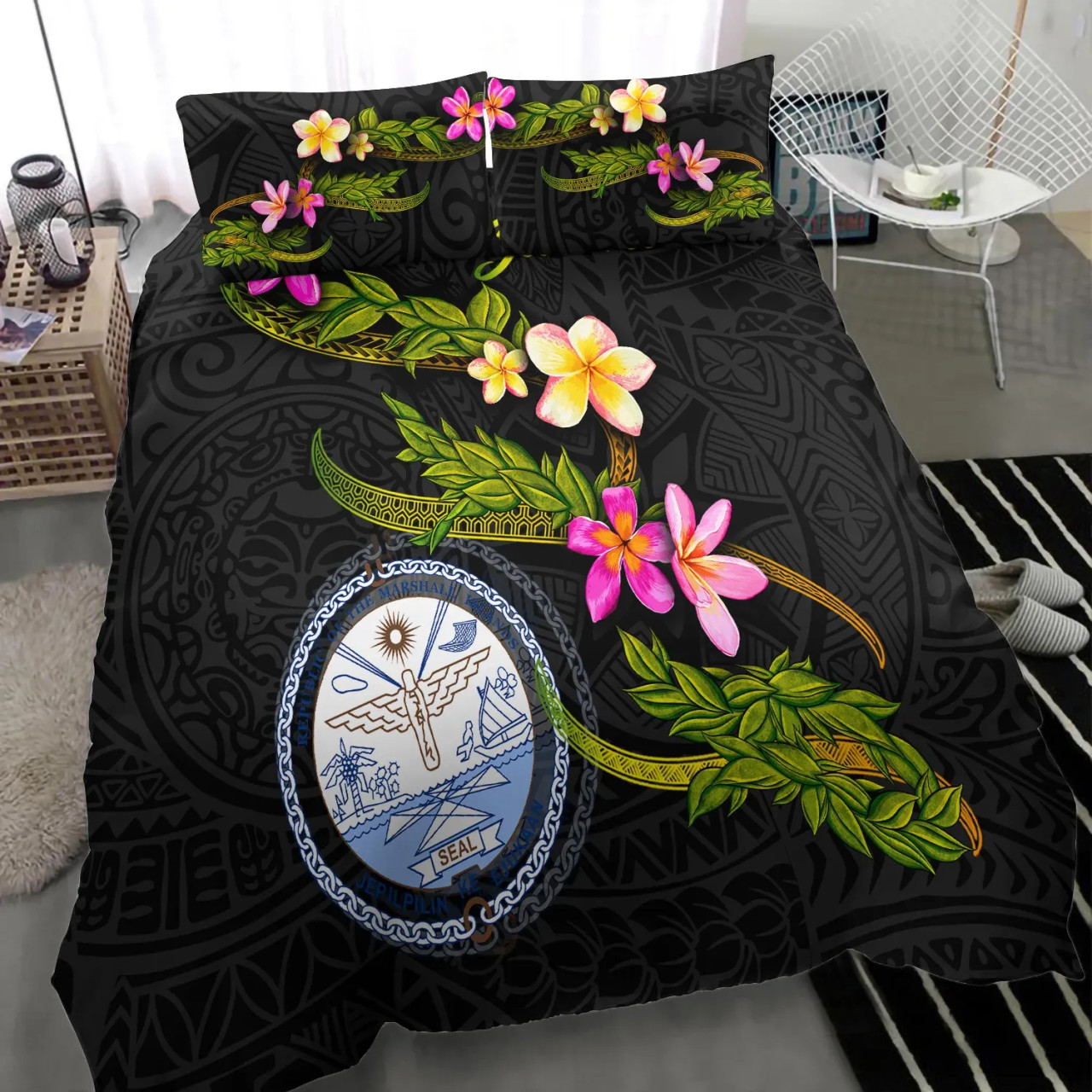 Hawaii Custom Personalised Bedding Set -Kanaka Maoli Polynesian Tribal Tatoo 6