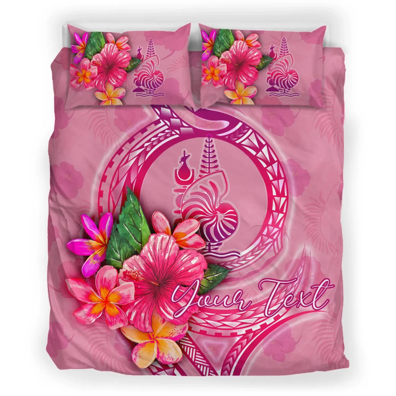 Tonga Bedding Set - Polynesian Hook And Hibiscus ( Reggae) 4