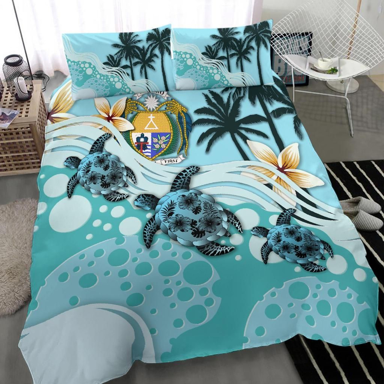 Guam Polynesian Bedding Set - Red Tentacle Turtle 6