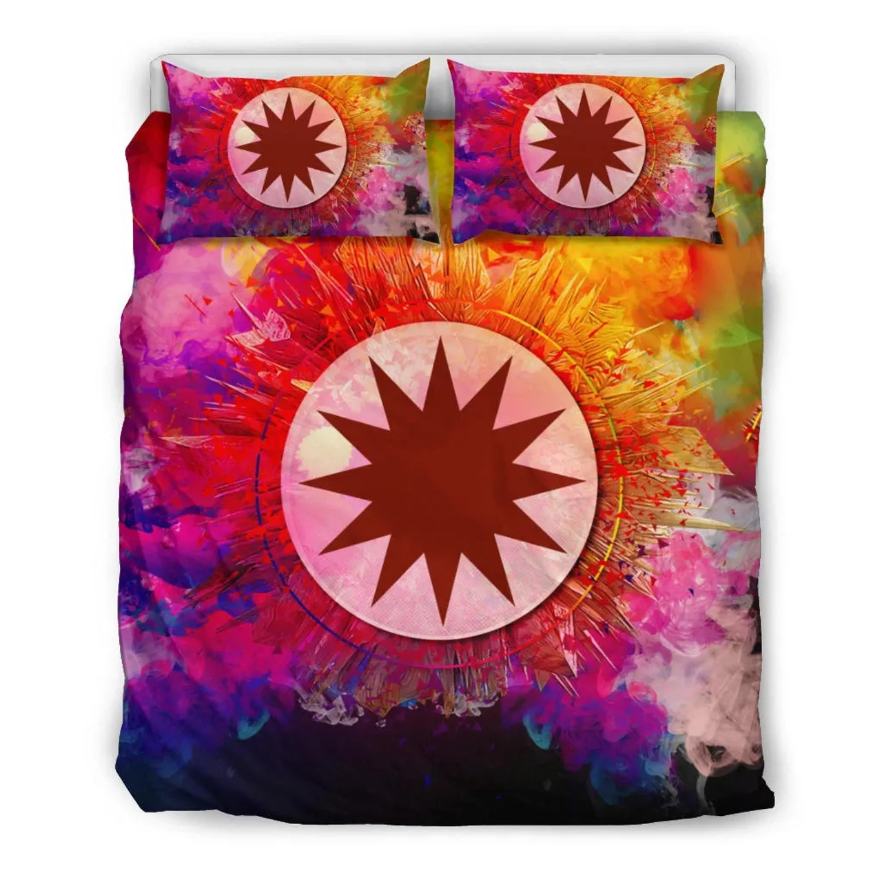 Polynesian Bedding Set Nauru Duvet Cover Set Bright Style 2