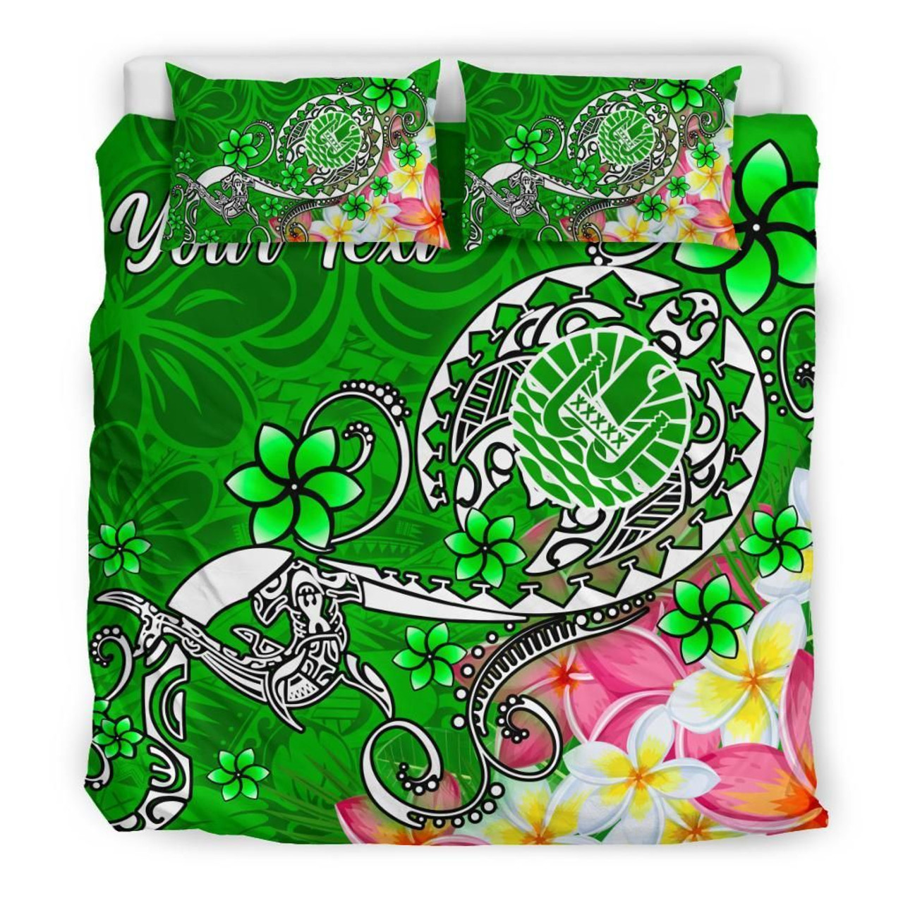 [Custom Personalised] Chuuk Bedding Set - Humpback Whale With Tropical Flowers (Yellow) 4