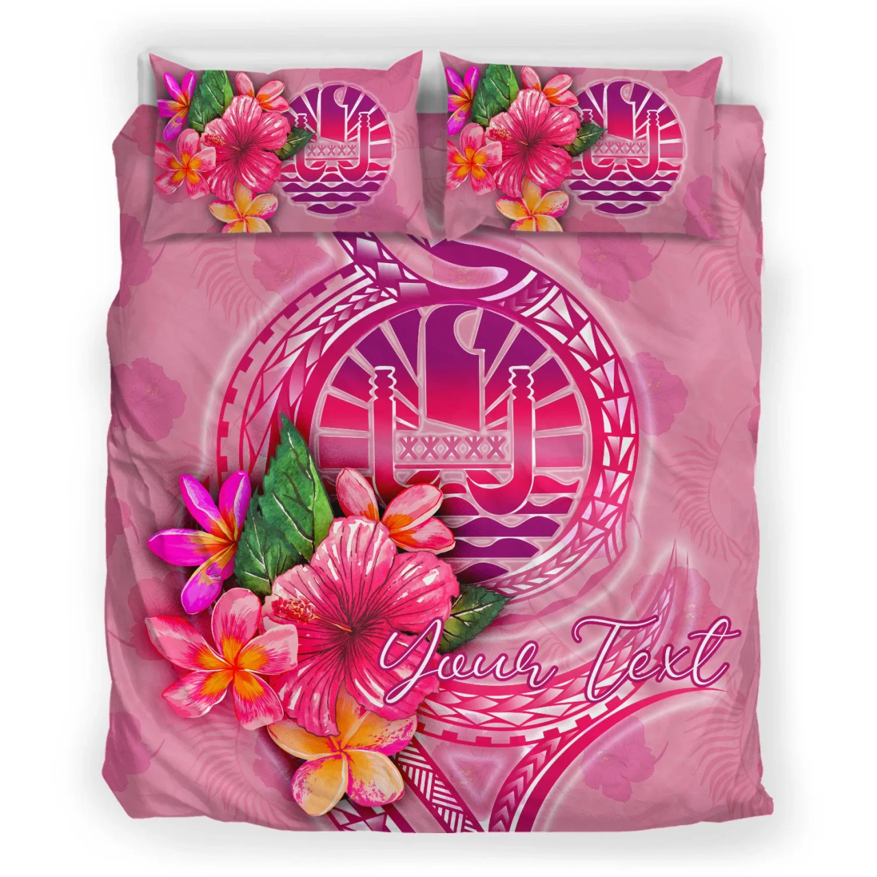 Hawaii Custom Personalised Bedding Set - Polynesian Tribal Vintage Style 4