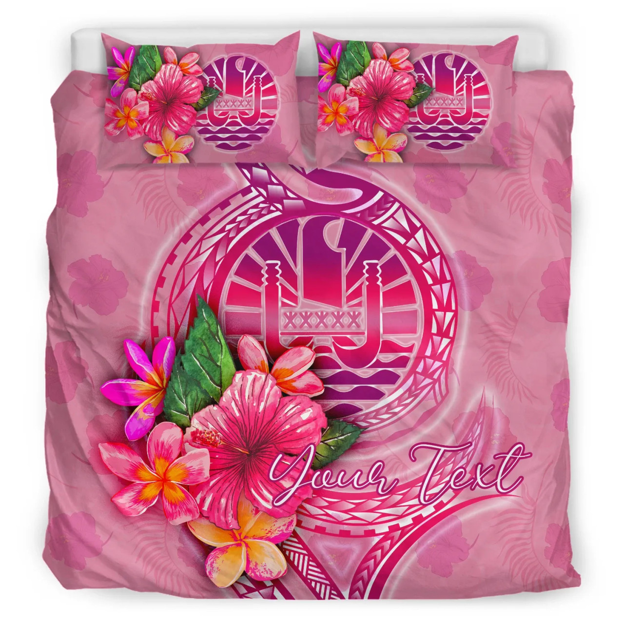 Hawaii Custom Personalised Bedding Set - Polynesian Tribal Vintage Style 5