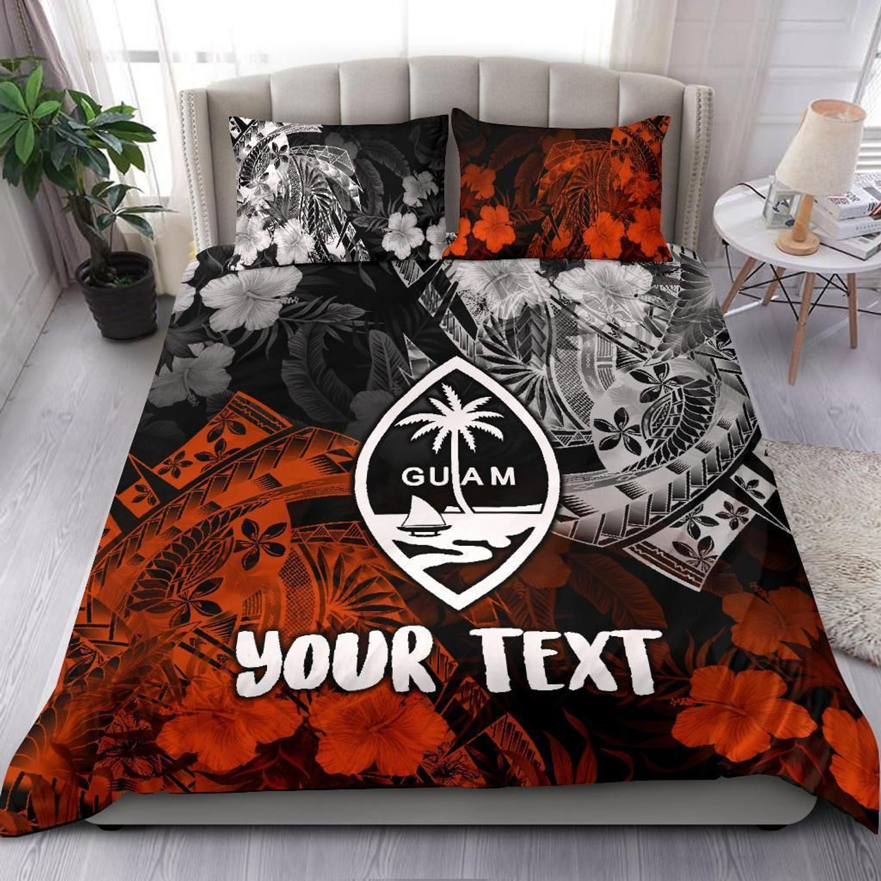 Guam Polynesian Personalised Bedding Set - Vintage Polynesian Style 1