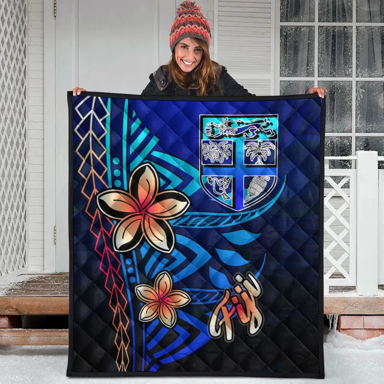 Fiji Premium Quilt - Vintage Tribal Mountain 3