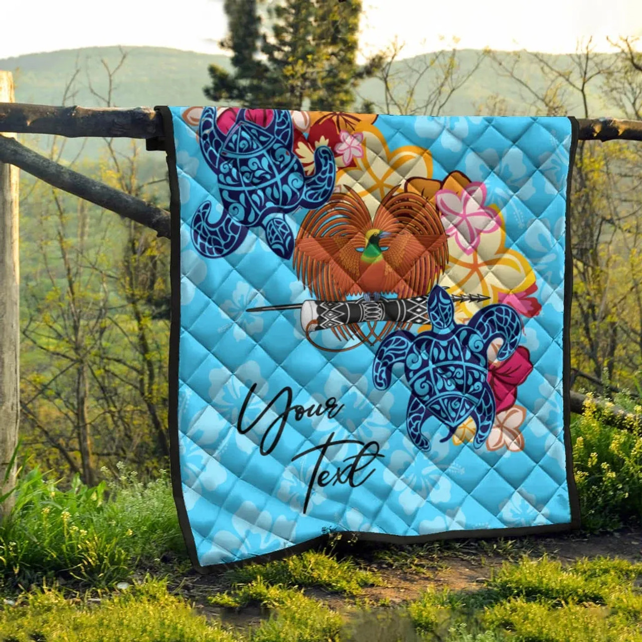 Papua New Guinea Custom Personalised Premium Quilt - Tropical Style 3