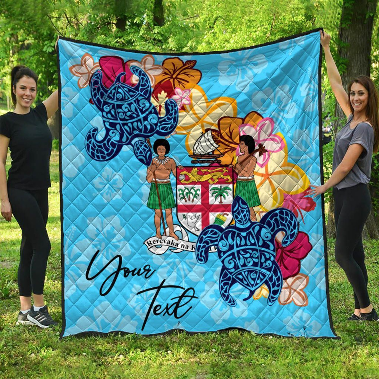 Fiji Custom Personalised Premium Quilt - Tropical Style 1