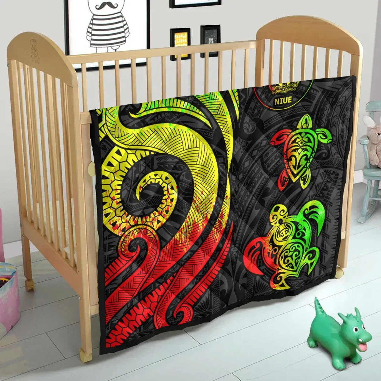 Niue Premium Quilt - Reggae Tentacle Turtle 7