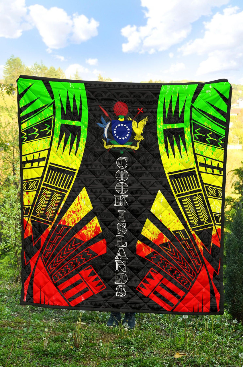 Cook Islands Premium Quilt - Cook Islands Polynesian Reggae Tattoo 4