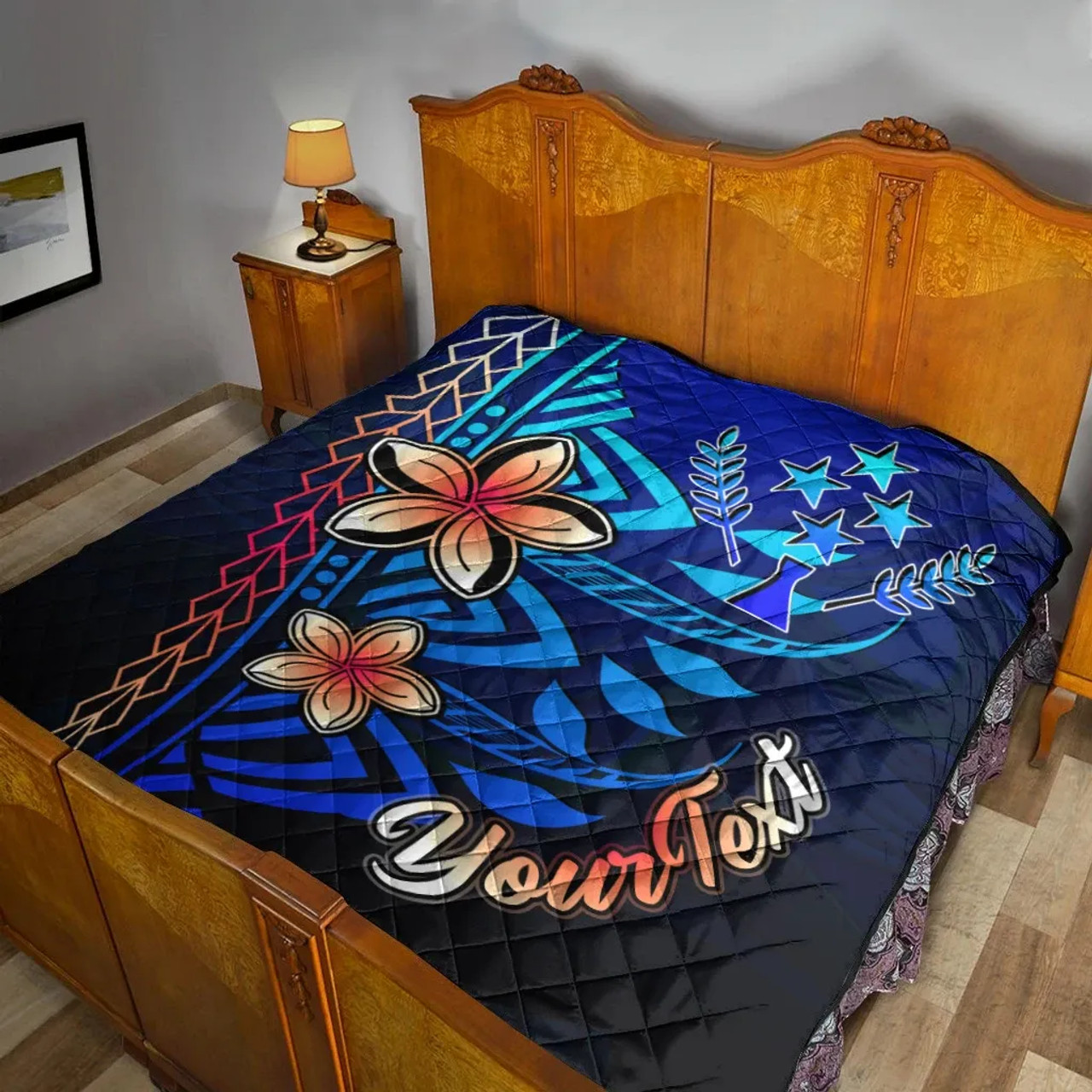 Kosrae Custom Personalised Premium Quilt - Vintage Tribal Mountain 6