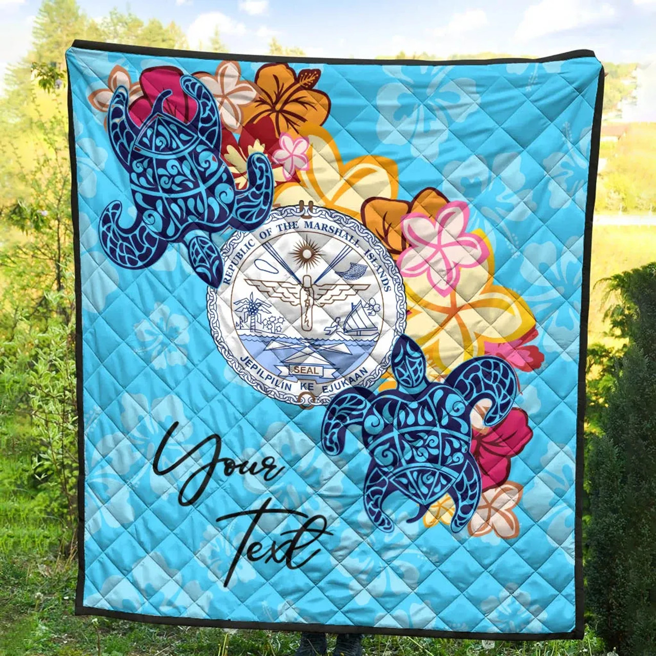 Marshall Islands Custom Personalised Premium Quilt - Tropical Style 8