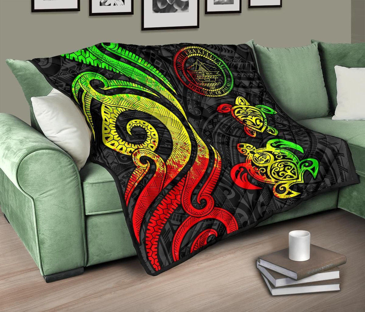 Palau Premium Quilt - Reggae Tentacle Turtle 10