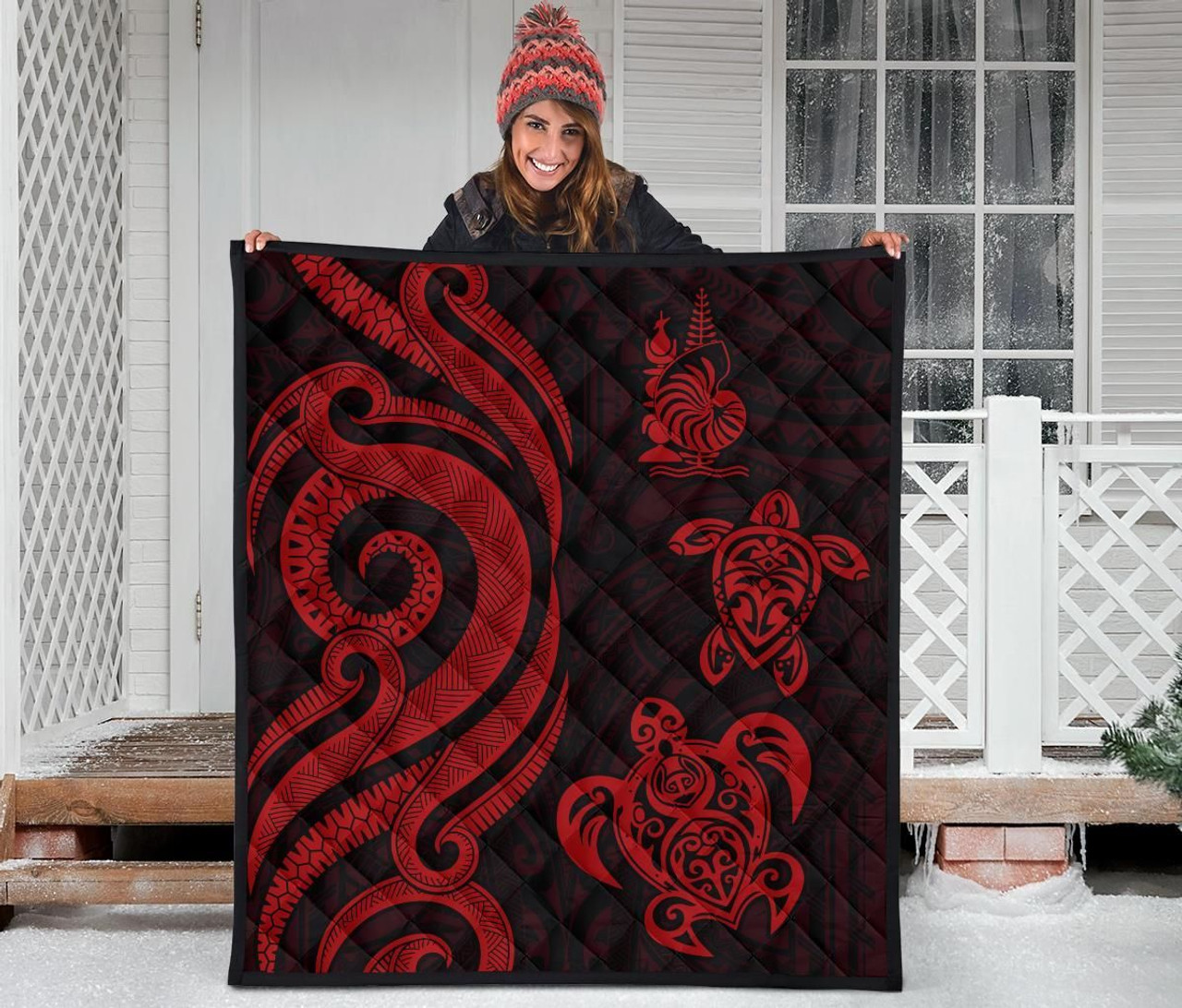 New Caledonia Premium Quilt - Red Tentacle Turtle 3