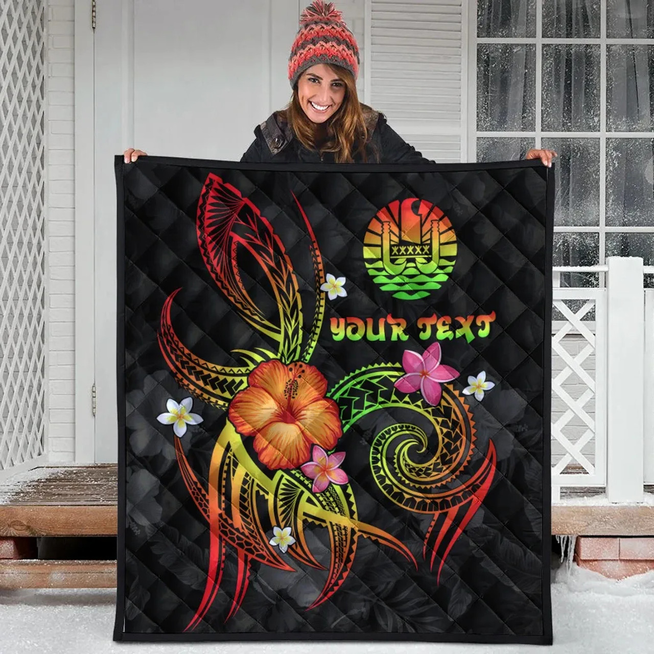 Polynesian Tahiti Personalised Premium Quilt - Legend of Tahiti (Reggae) 5