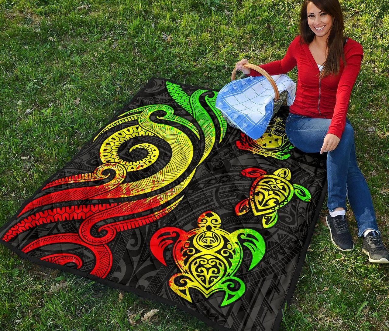 Samoa Premium Quilt - Reggae Tentacle Turtle 6