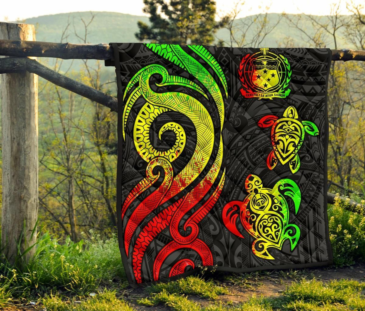 Samoa Premium Quilt - Reggae Tentacle Turtle 8