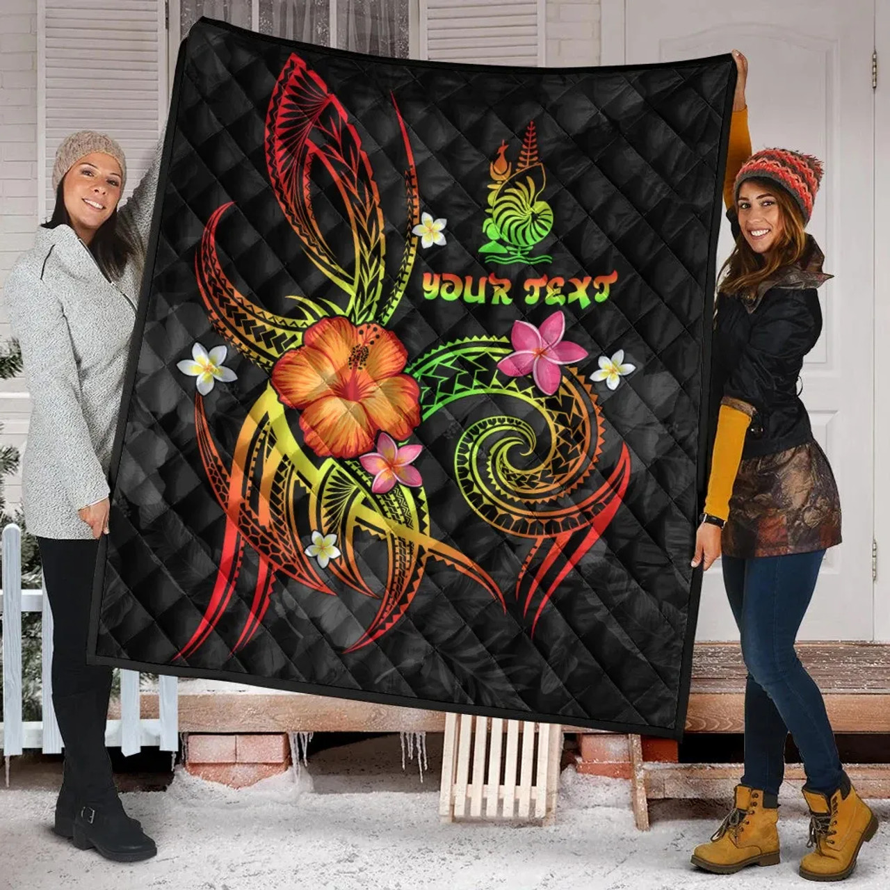 New Caledonia Polynesian Personalised Premium Quilt - Legend of New Caledonia (Reggae) 3