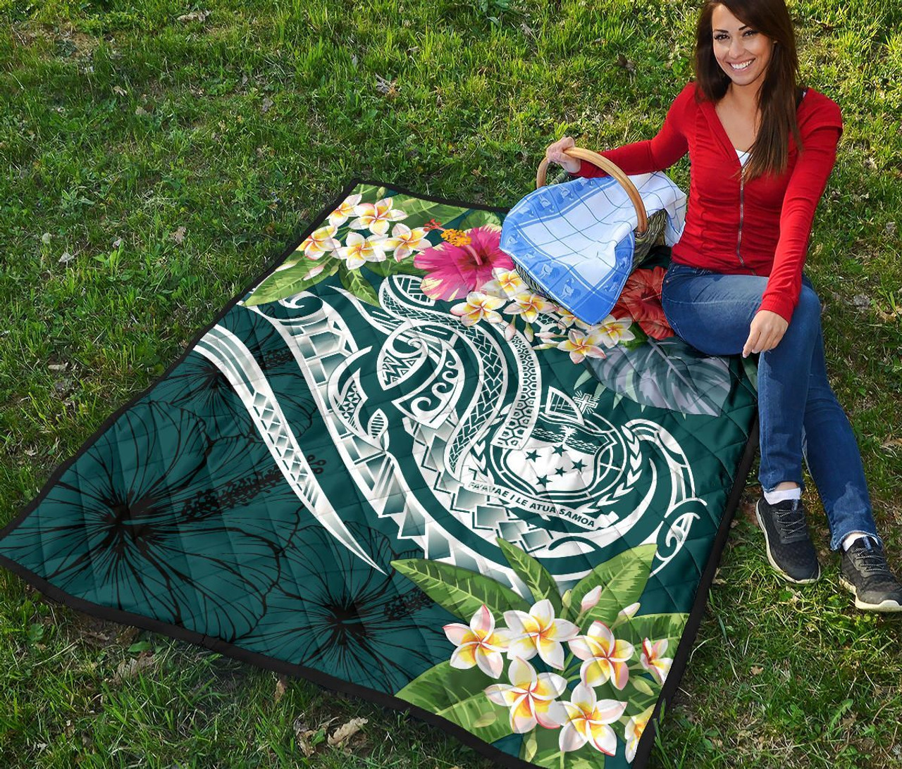 Samoa Polynesian Premium Quilt - Summer Plumeria 7