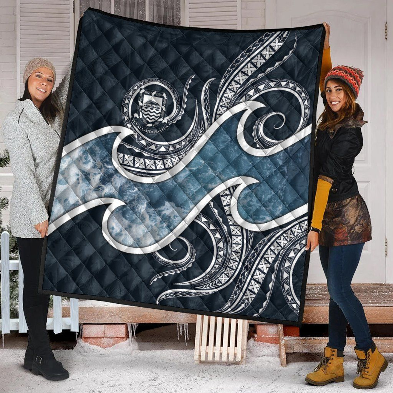 Tuvalu Polynesian Premium Quilt - Ocean Style 4