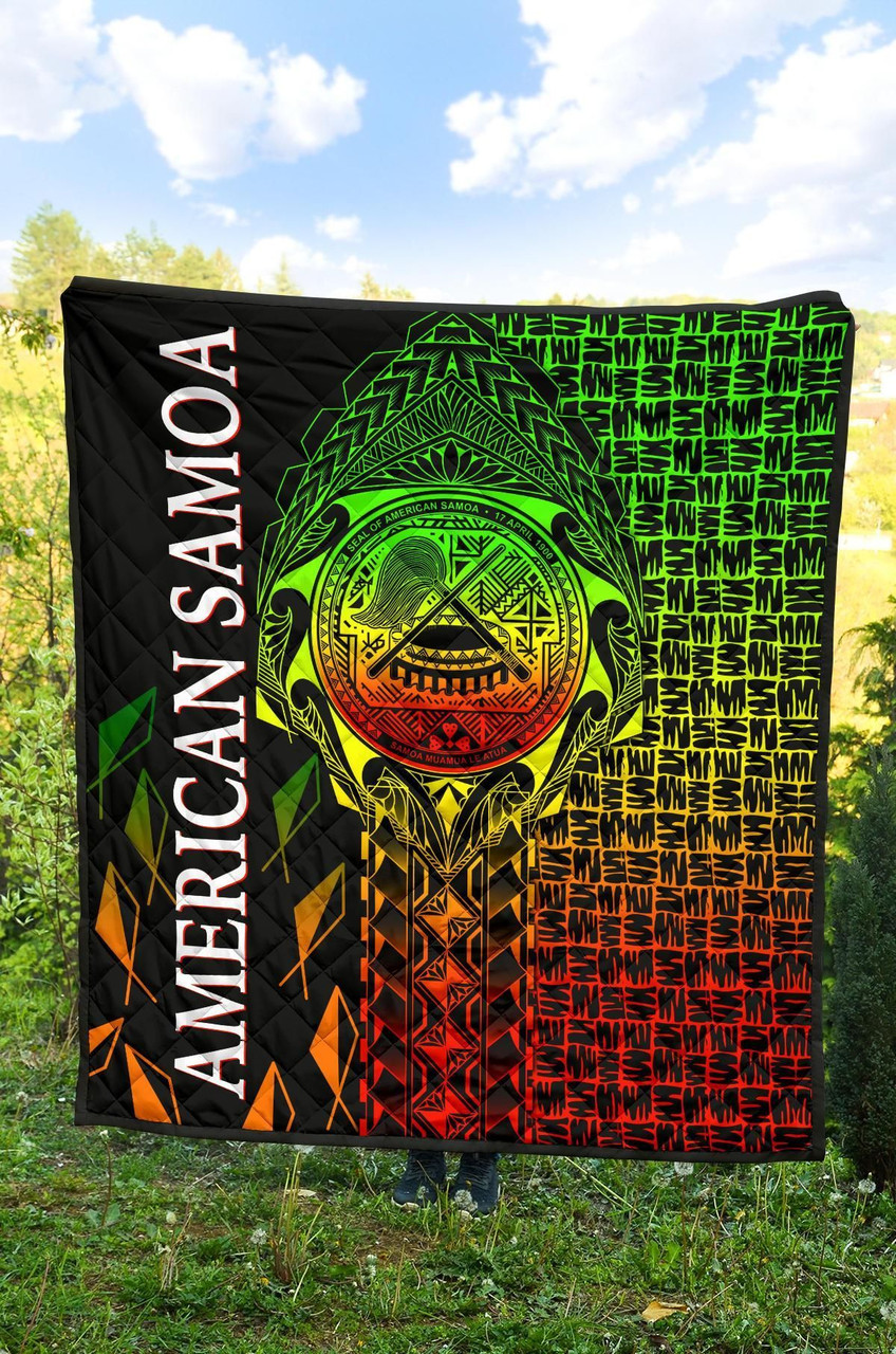 American Samoa Premium Quilt - AS Seal Rocket Style (Reggae) 4