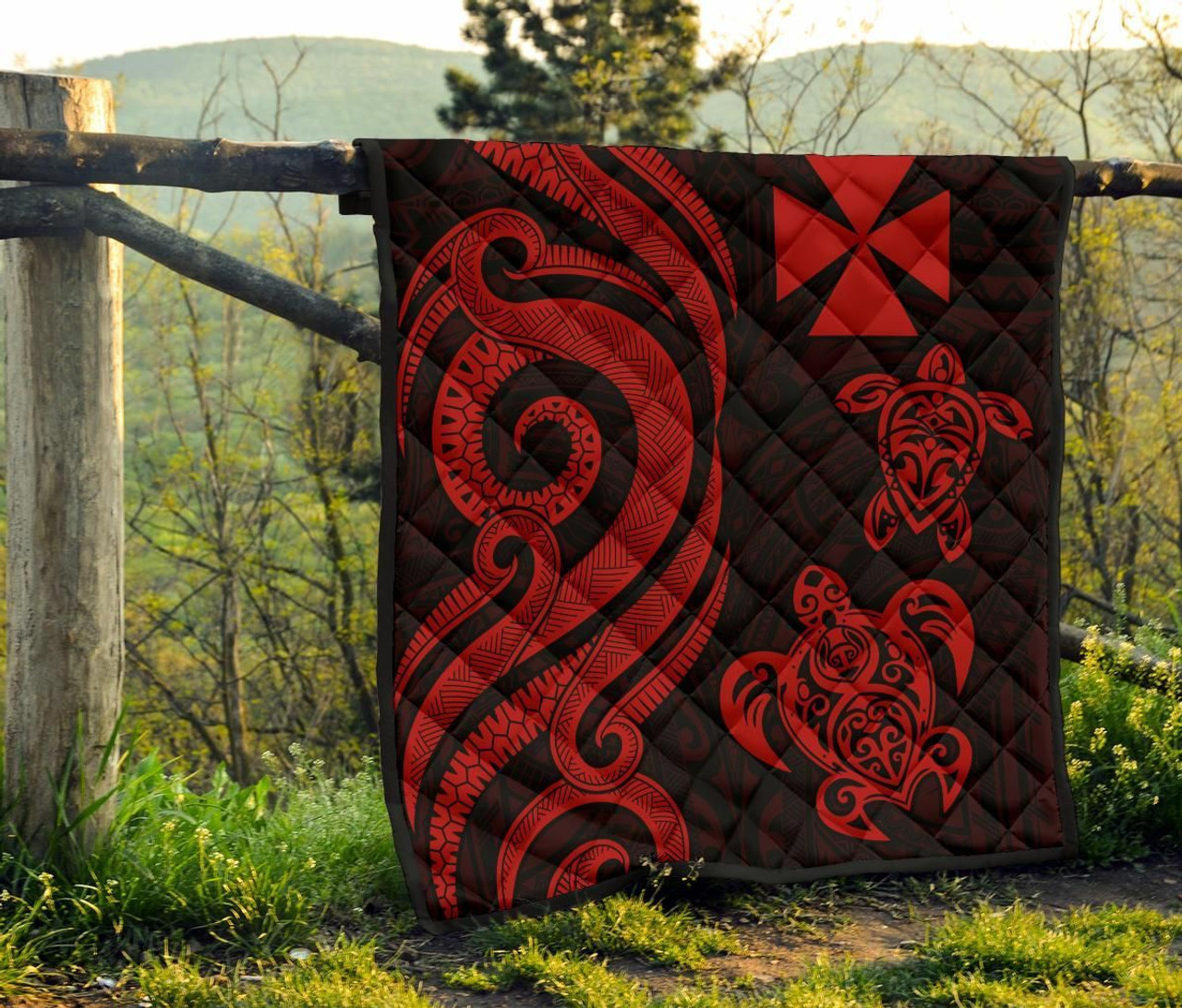 Wallis and Futuna Premium Quilt - Red Tentacle Turtle 8