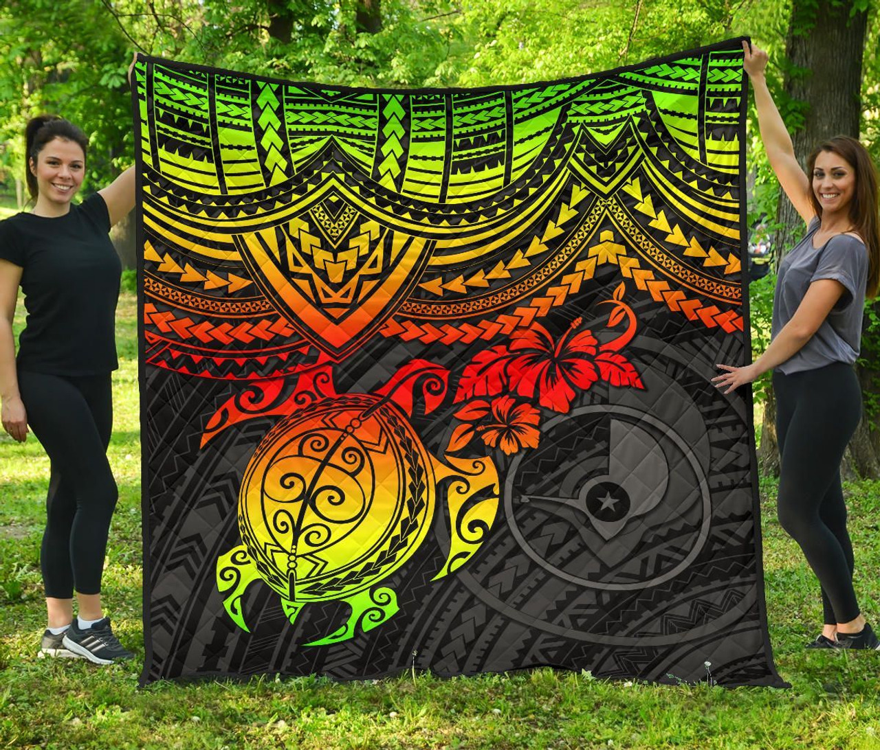 Yap Polynesian Premium Quilt - Reggae Turtle 2