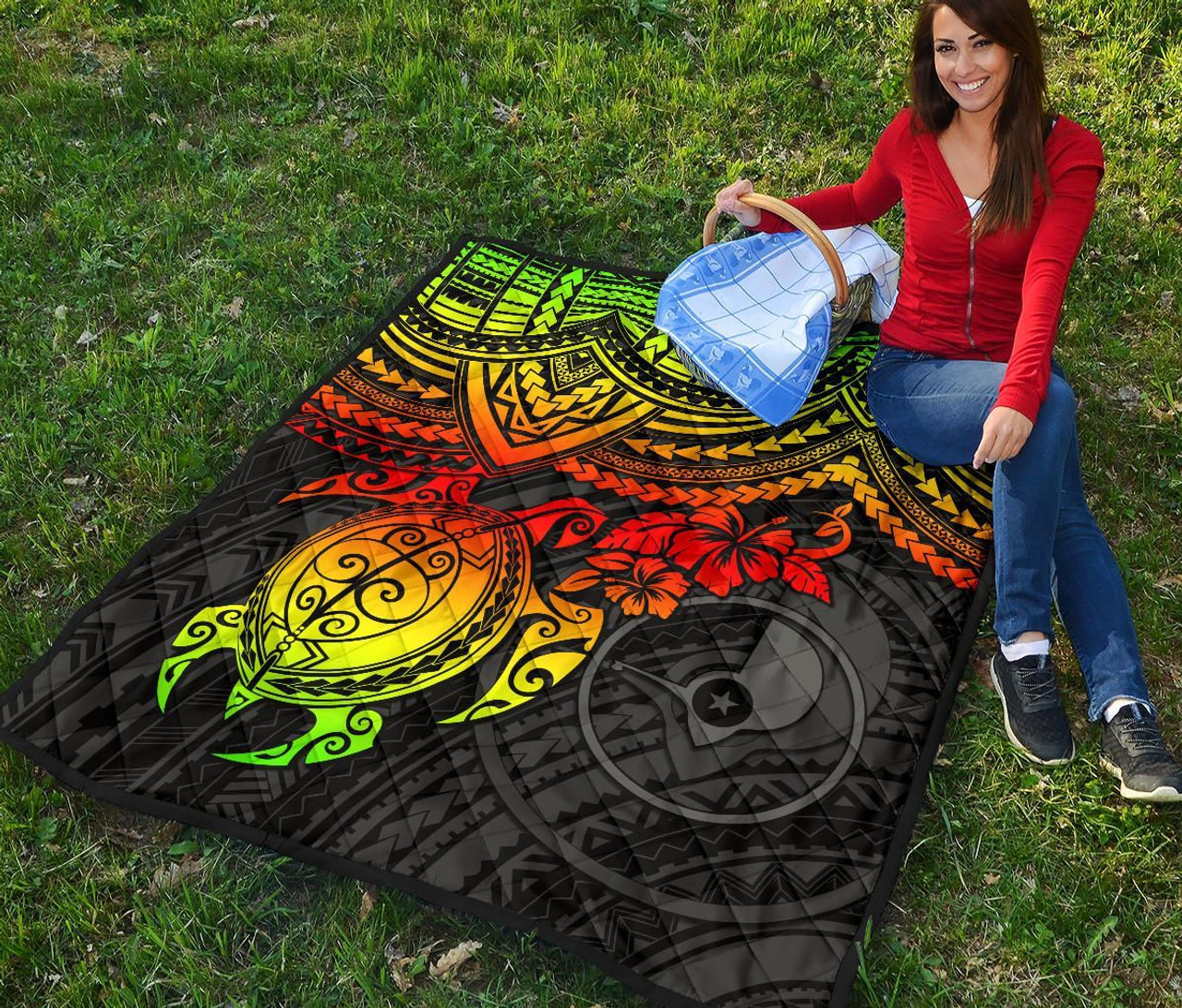 Yap Polynesian Premium Quilt - Reggae Turtle 7