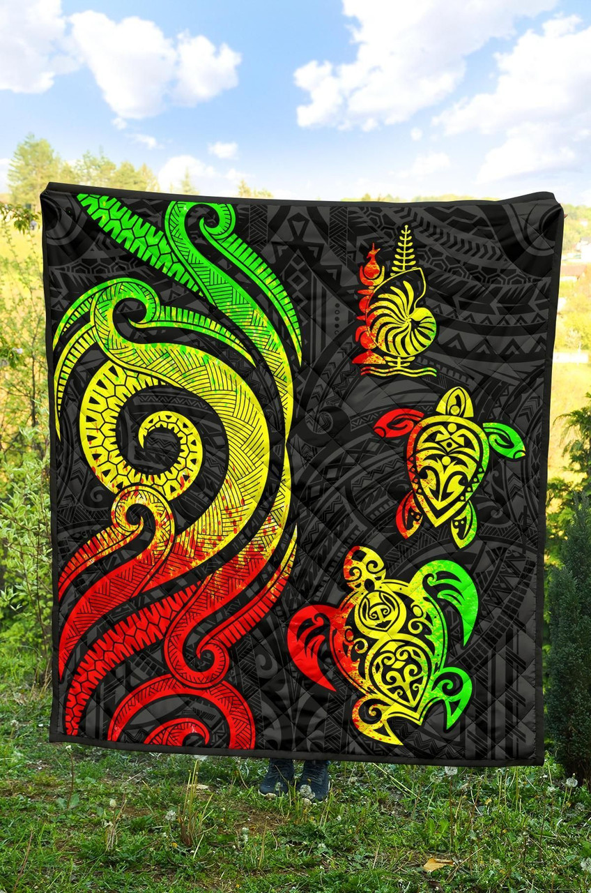 New Caledonia Premium Quilt - Reggae Tentacle Turtle 4