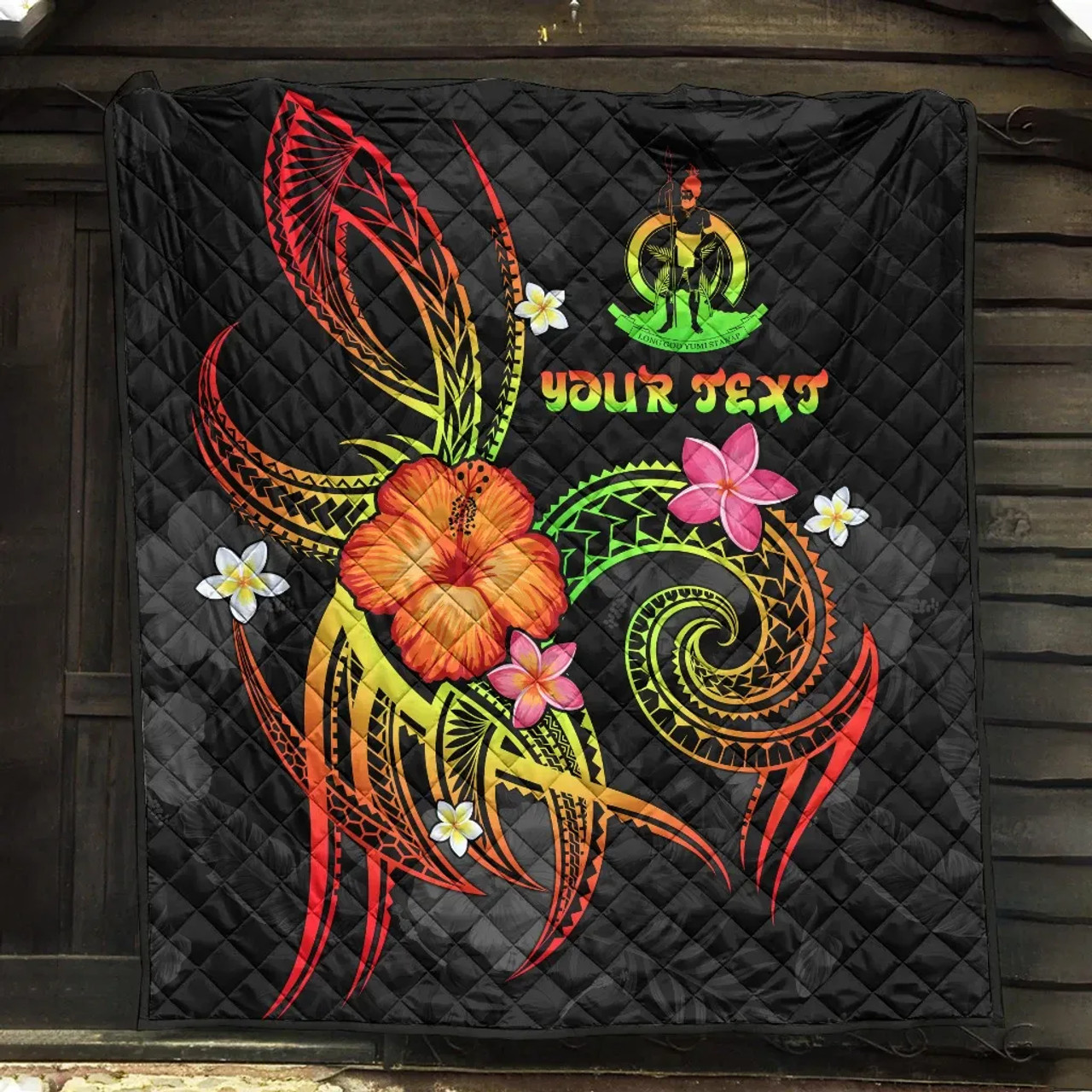 Vanuatu Polynesian Personalised Premium Quilt - Legend of Vanuatu (Reggae) 8